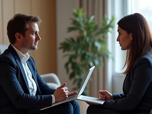 A focused, one-on-one career coaching session in a calm and supportive environment.